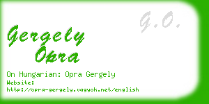 gergely opra business card